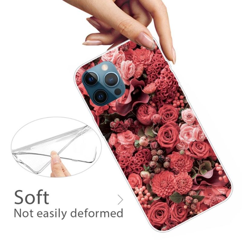 Coque iPhone 13 Pro Max Red Flower