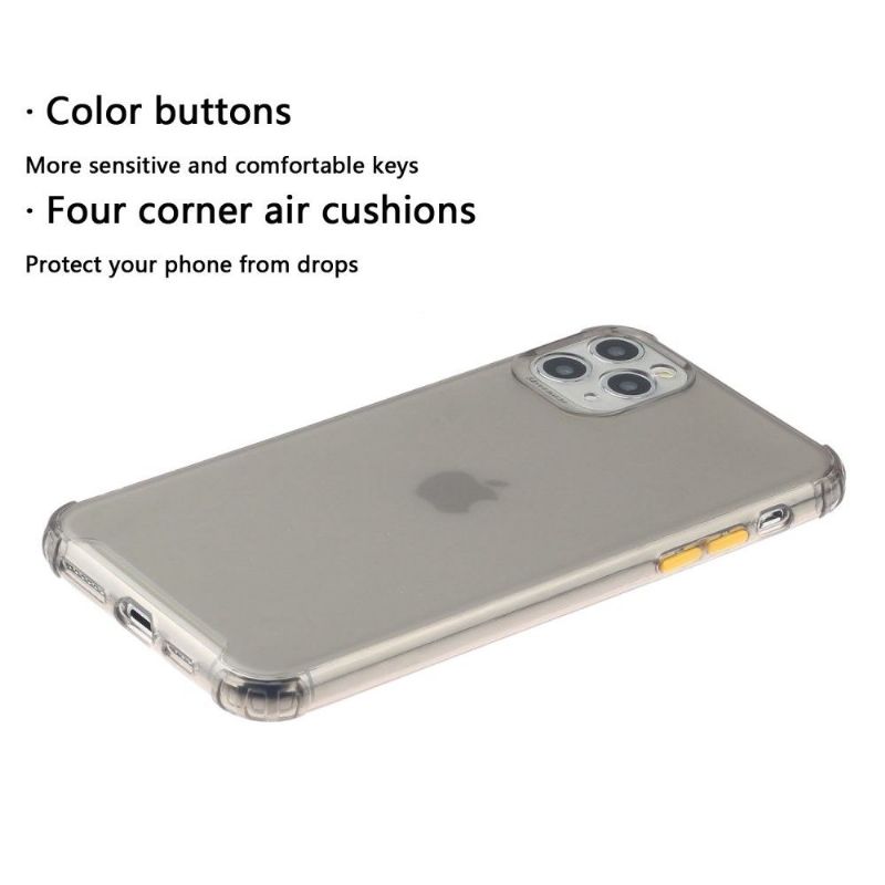 Coque  iPhone 13 Pro Max semi transparent avec boutons couleurs