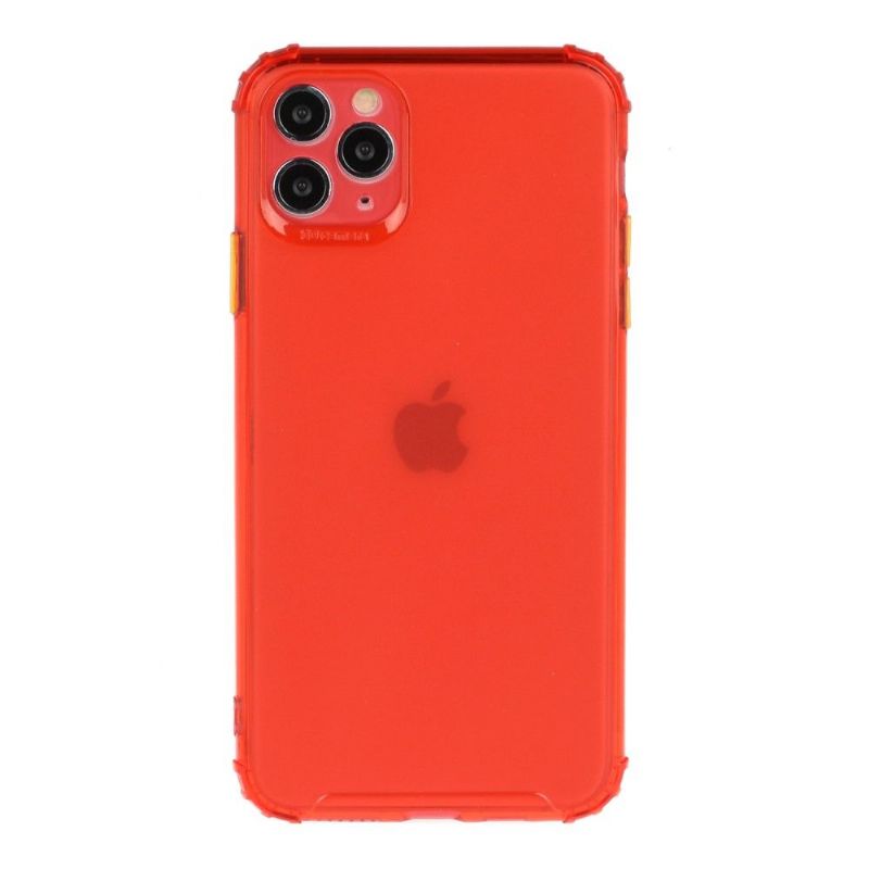 Coque  iPhone 13 Pro Max semi transparent avec boutons couleurs