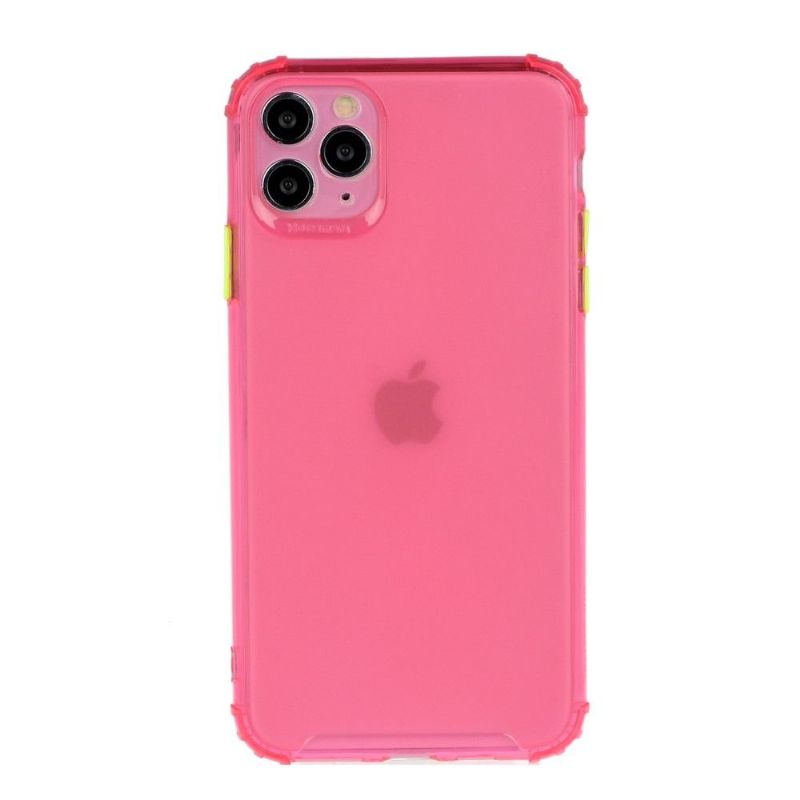 Coque  iPhone 13 Pro Max semi transparent avec boutons couleurs