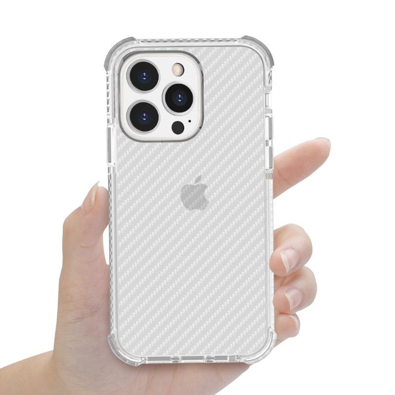 Coque iPhone 13 Pro Max Transparent fibre de carbone