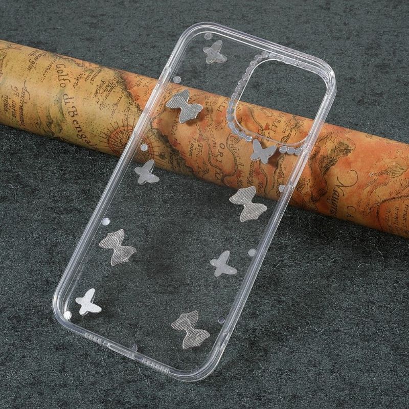 Coque iPhone 13 Pro Max Transparent papillons