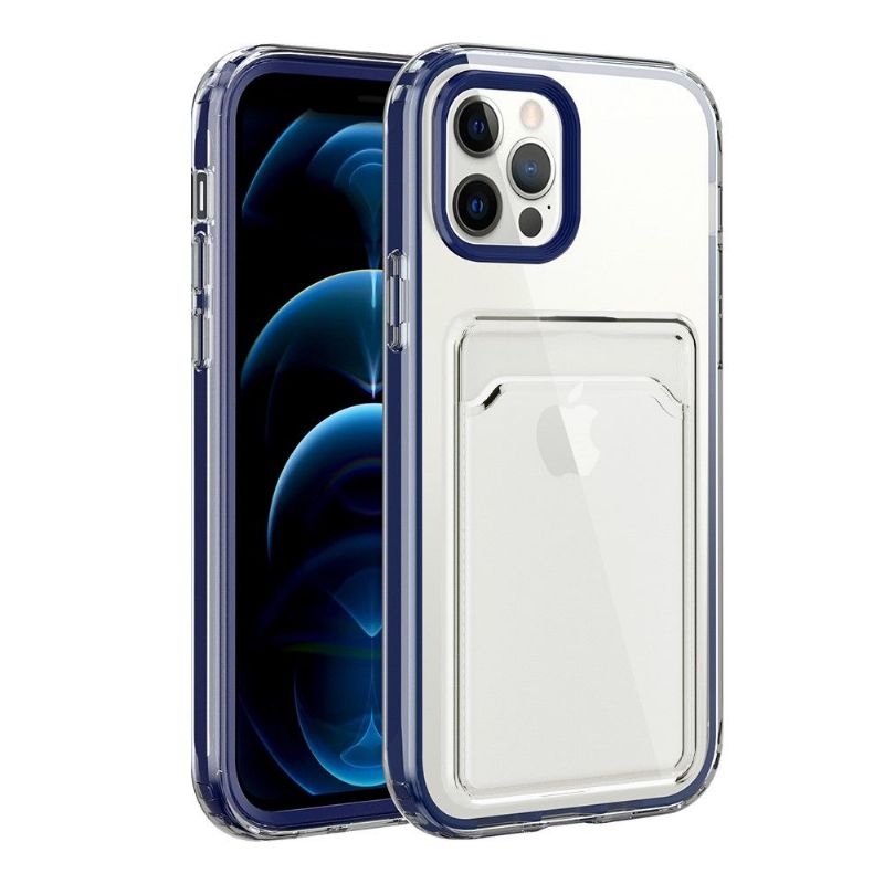 Coque iPhone 13 Pro Max Transparent Porte Carte Rebords couleurs