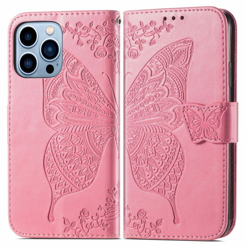 Housse iPhone 13 Pro Max Papillon Relief