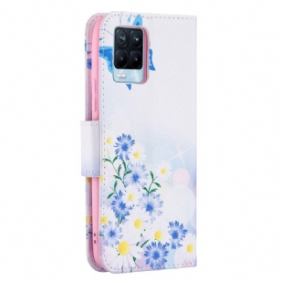 Housse Realme 8 / 8 Pro papillon et marguerites