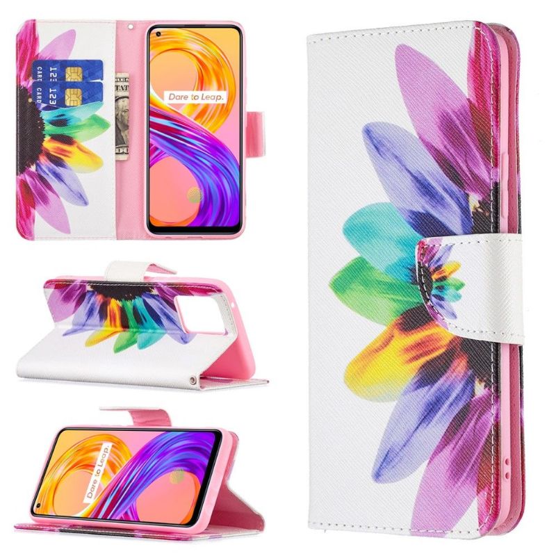 Housse Realme 8 / 8 Pro pétales colorés