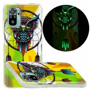 Coque Xiaomi Redmi Note 10/10S/Poco M5s Attrape Rêves Hibou Fluorescente