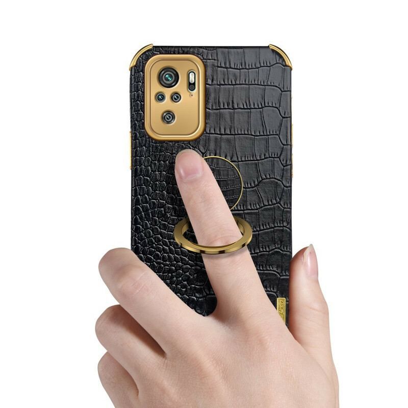 Coque Xiaomi Redmi Note 10/10S/Poco M5s Effet Peau Crocodile