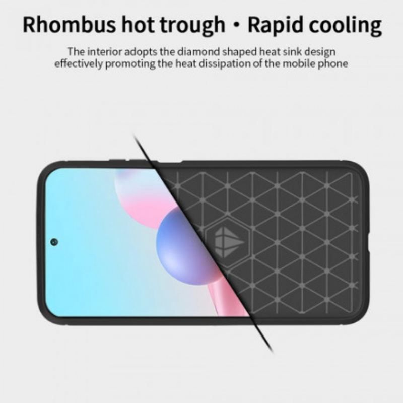 Coque Xiaomi Redmi Note 10/10S/Poco M5s Fibre Carbone Brossée Mofi