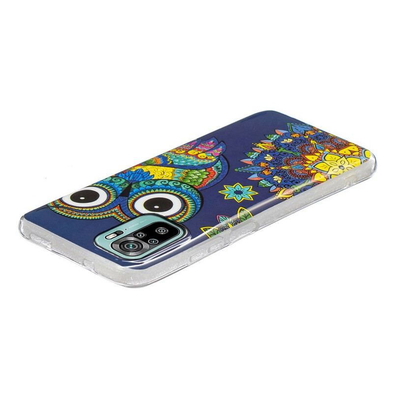 Coque Xiaomi Redmi Note 10/10S/Poco M5s Hibou Mandala Fluorescente