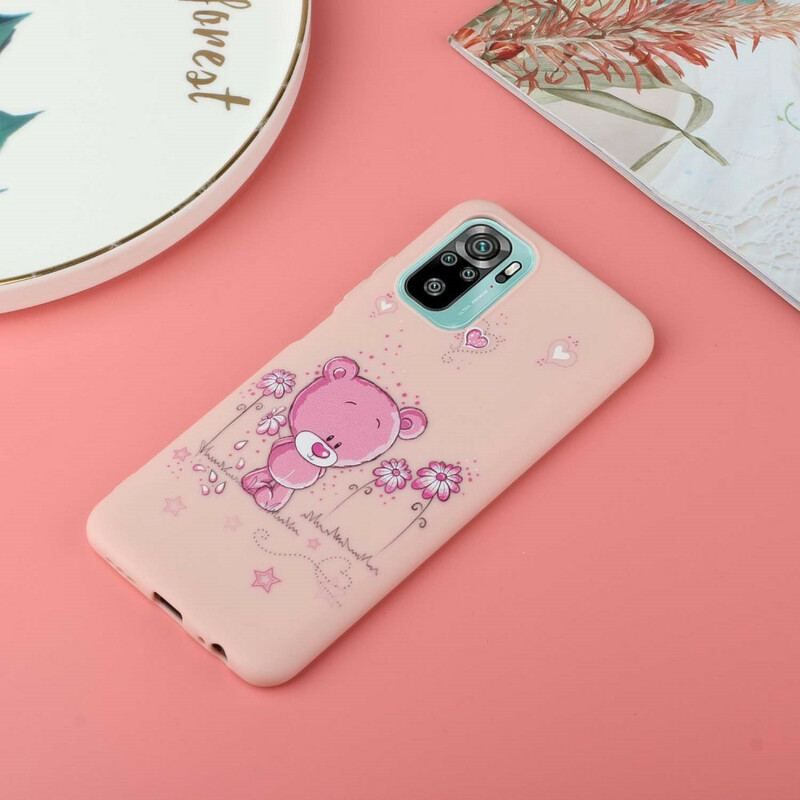 Coque Xiaomi Redmi Note 10/10S/Poco M5s Ourson avec Lanière