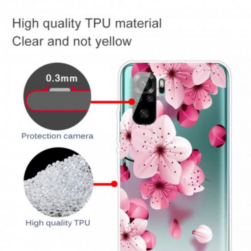 Coque Xiaomi Redmi Note 10/10S/Poco M5s Petites Fleurs Roses