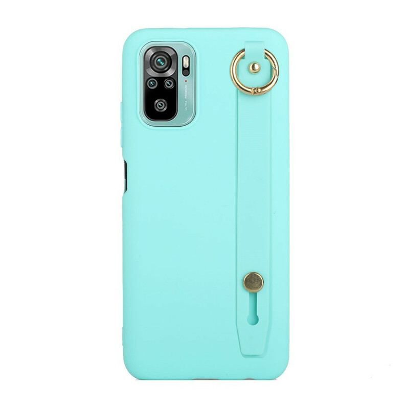 Coque Xiaomi Redmi Note 10/10S/Poco M5s Silicone avec Sangle Support