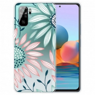 Coque Xiaomi Redmi Note 10/10S/Poco M5s Transparente Une Fleur