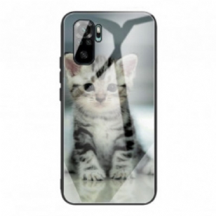 Coque Xiaomi Redmi Note 10/10S/Poco M5s Verre Trempé Chaton