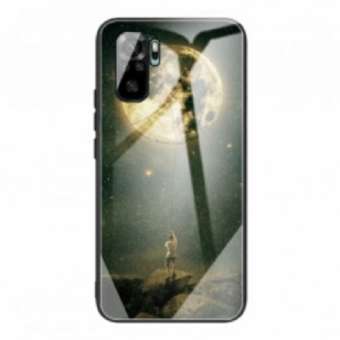 Coque Xiaomi Redmi Note 10/10S/Poco M5s Verre Trempé Homme à la Lune