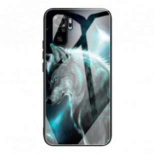 Coque Xiaomi Redmi Note 10/10S/Poco M5s Verre Trempé Loup