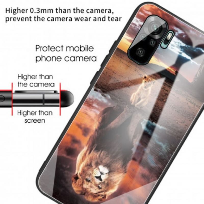 Coque Xiaomi Redmi Note 10/10S/Poco M5s Verre Trempé Rêve de Lionceau