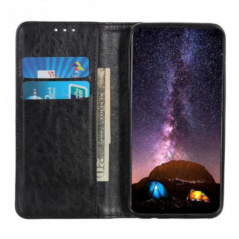 Flip Cover Xiaomi Redmi Note 10/10S/Poco M5s Effet Cuir Texturé