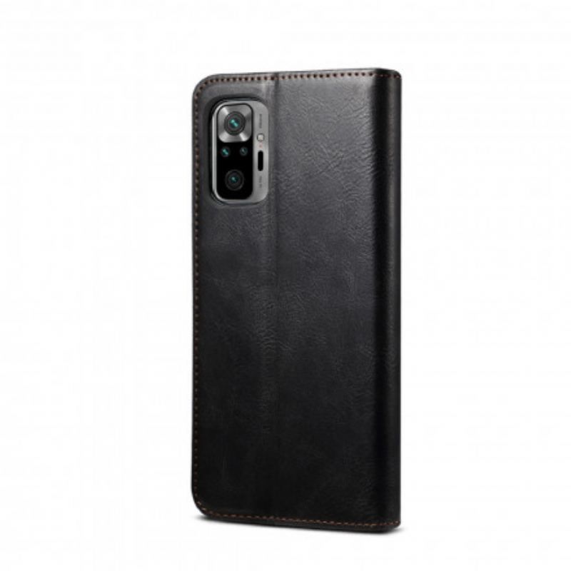 Flip Cover Xiaomi Redmi Note 10/10S/Poco M5s Simili Cuir Ciré