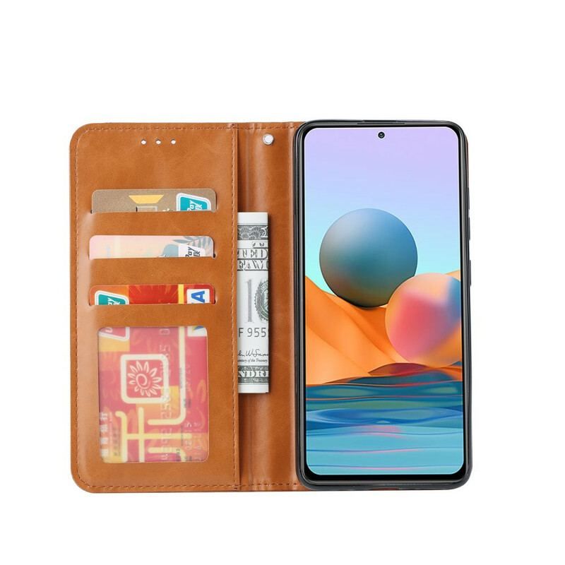 Flip Cover Xiaomi Redmi Note 10/10S/Poco M5s Simili Cuir Porte-Cartes