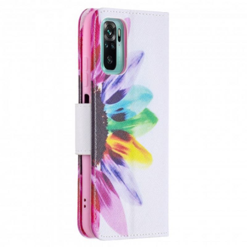 Housse Xiaomi Redmi Note 10/10S/Poco M5s Fleur Aquarelle