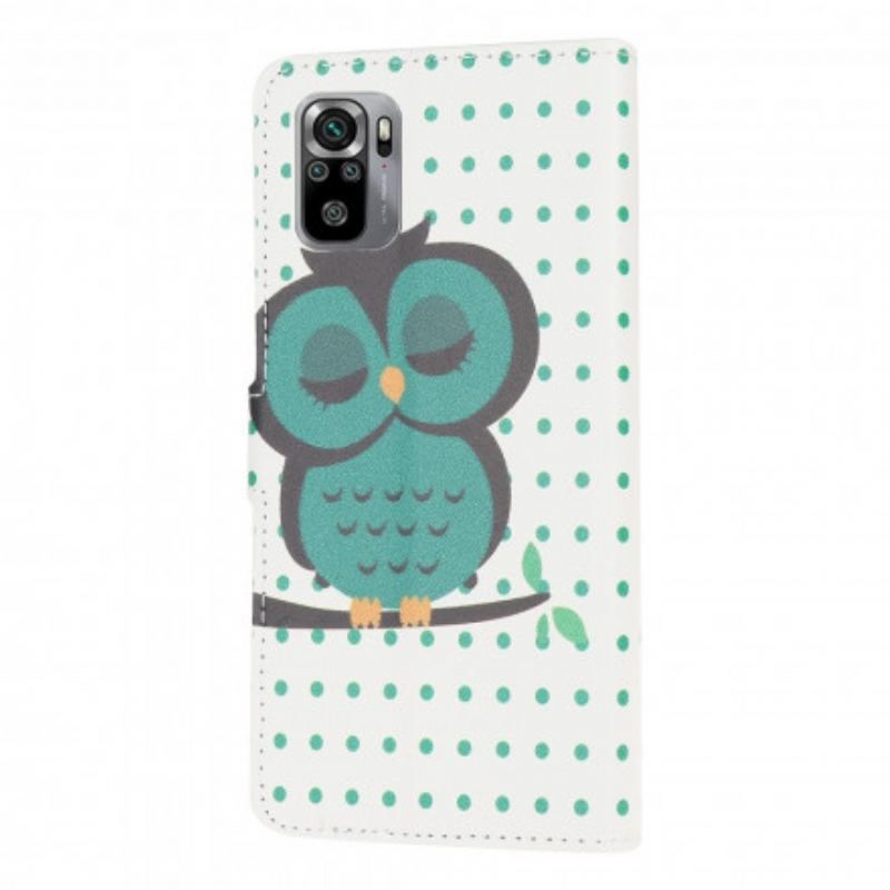 Housse Xiaomi Redmi Note 10/10S/Poco M5s Hibou Endormi