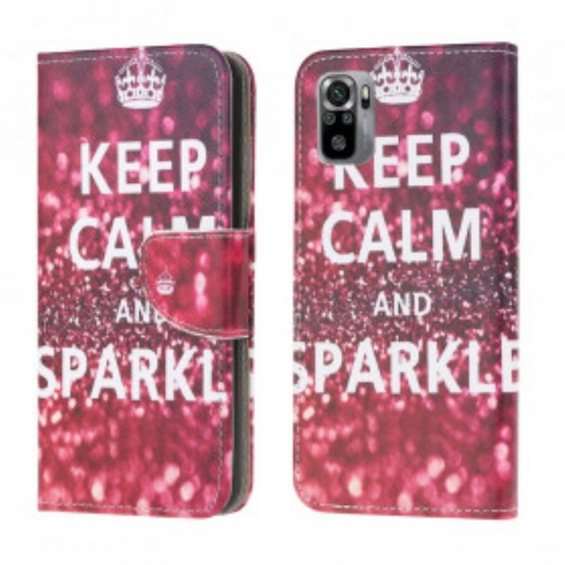 Housse Xiaomi Redmi Note 10/10S/Poco M5s Keep Calm and Sparkle