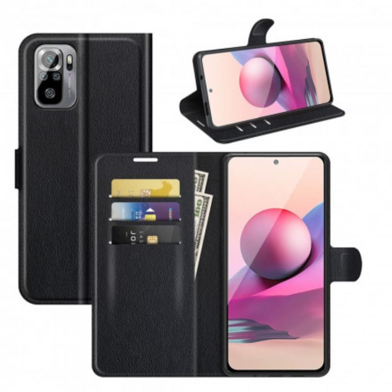 Housse Xiaomi Redmi Note 10/10S/Poco M5s Style Cuir Fermoir Magnétique