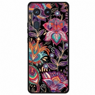 Coque Motorola Edge 50 Ultra Feuilles Violettes