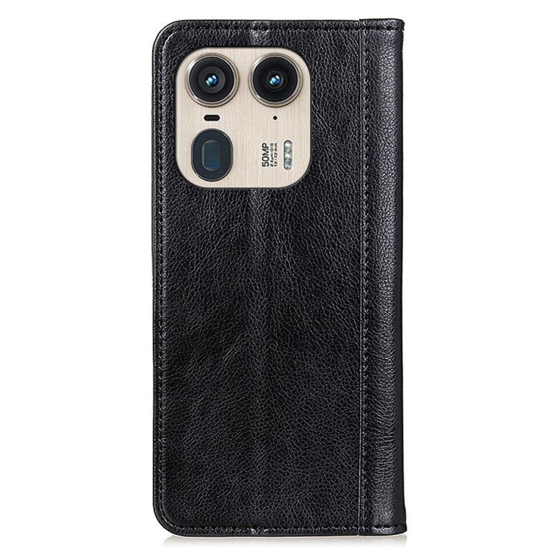 Flip Cover Motorola Edge 50 Ultra Texture Cuir