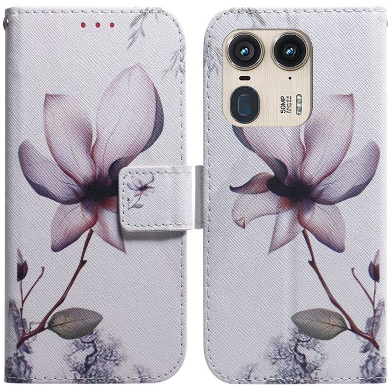 Housse Motorola Edge 50 Ultra Fleur Rose