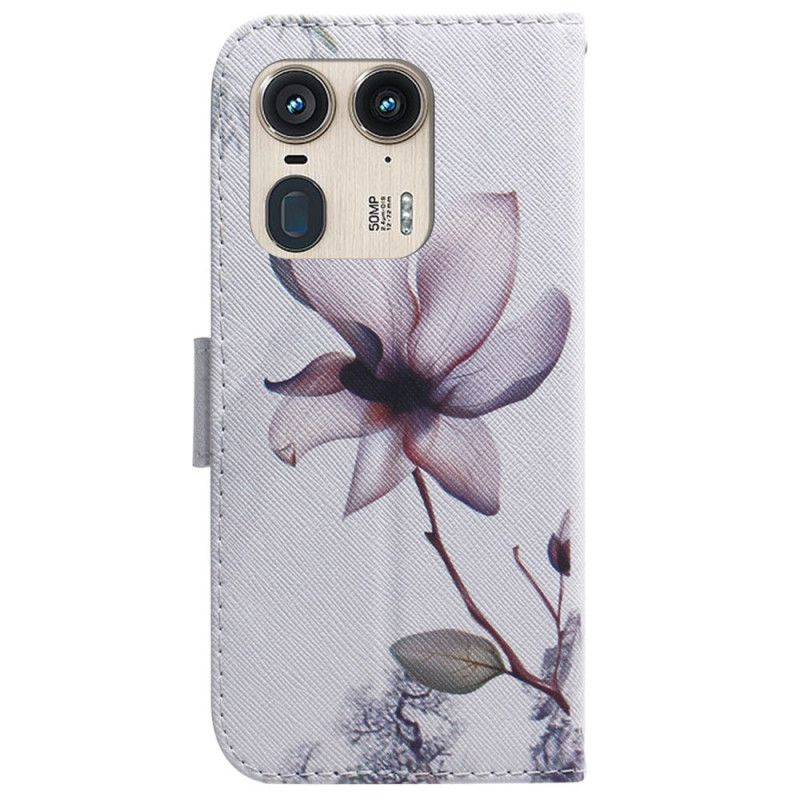 Housse Motorola Edge 50 Ultra Fleur Rose