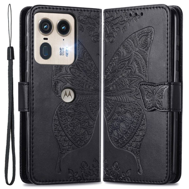 Housse Motorola Edge 50 Ultra Papillon Baroque