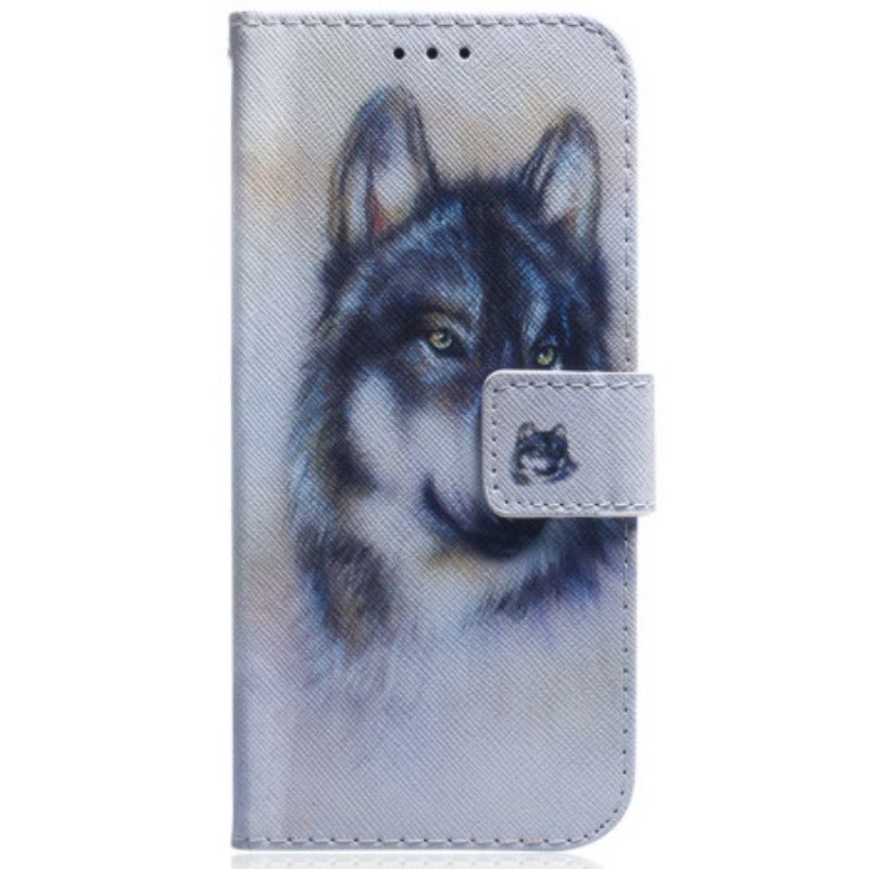 Housse Oppo Reno 12 Pro 5G Loup Aquarelle