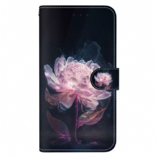 Housse Oppo Reno 12 Pro 5G Pivoine Pourpre à Lanière