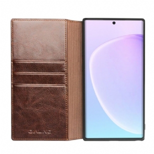 Samsung Galaxy Note 10 - Étui fait main en cuir véritable