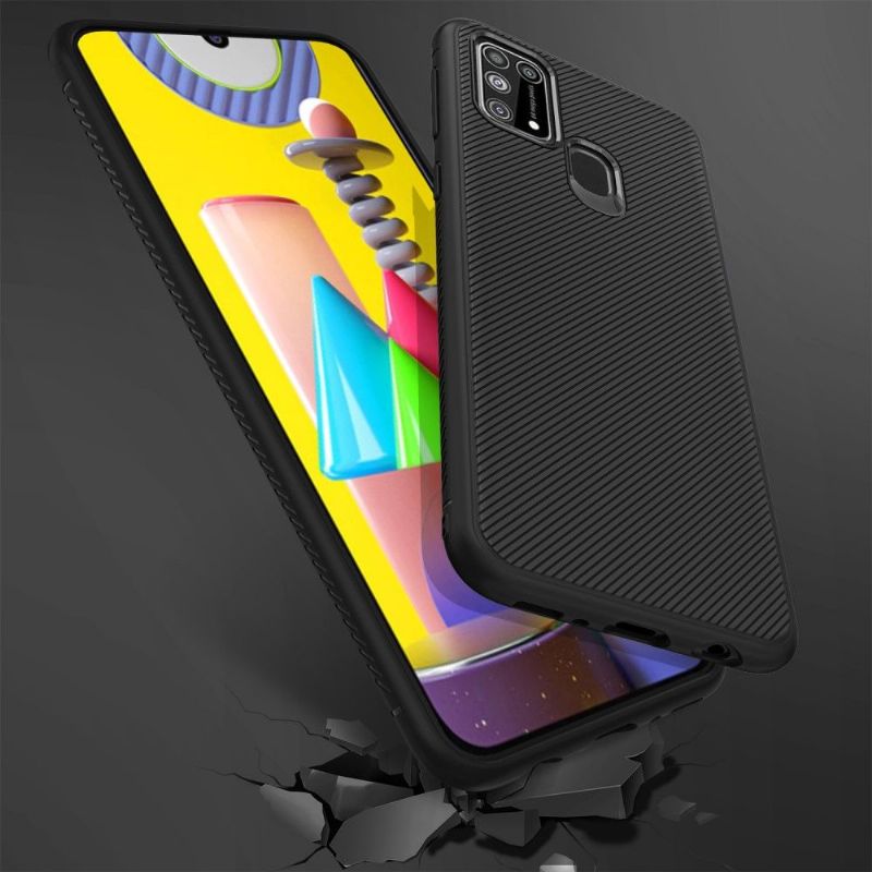 Coque Samsung Galaxy M31 Flexible Effet Strié