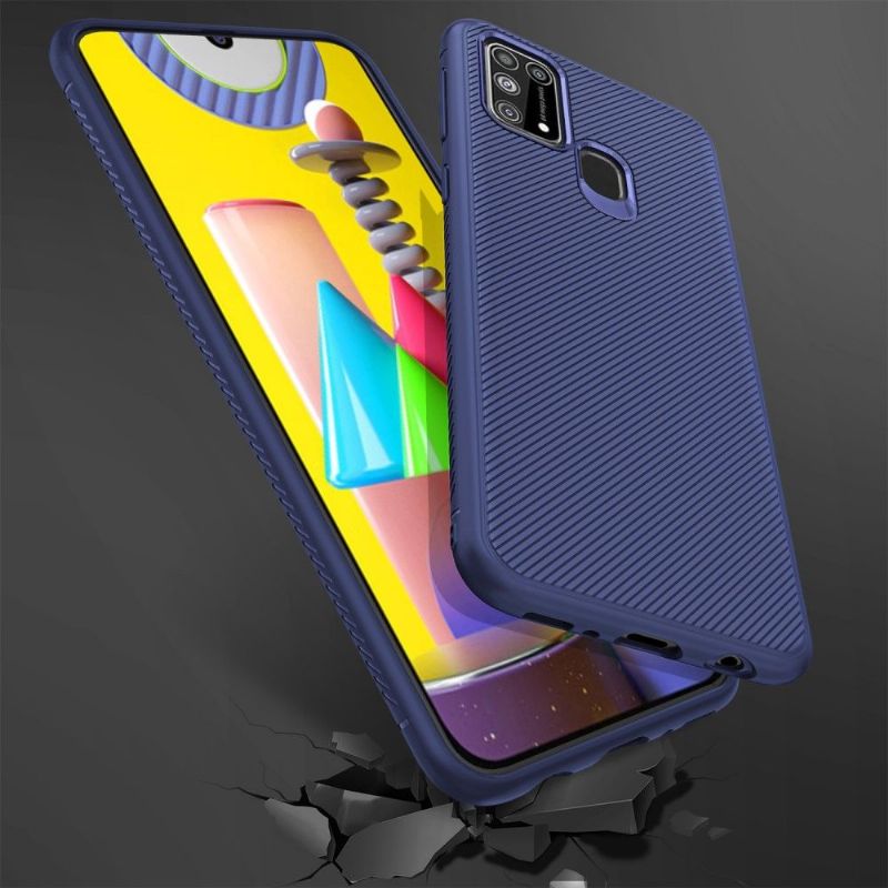 Coque Samsung Galaxy M31 Flexible Effet Strié