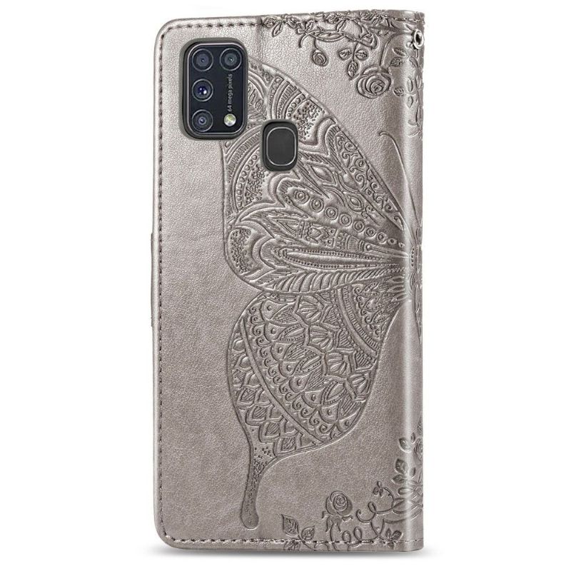 Housse Samsung Galaxy M31 Papillon Relief