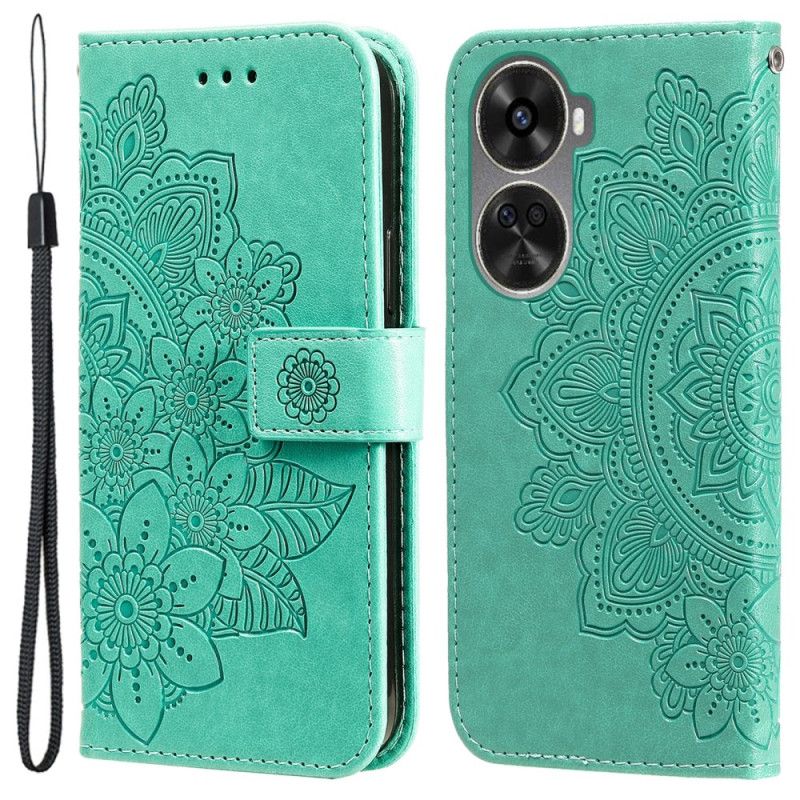 Housse Huawei Nova 12 SE Motif Floral à Lanière