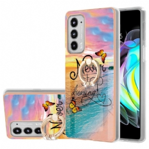 Coque Motorola Edge 20 Never Stop Dreaming avec bague