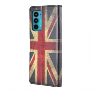 Housse Motorola Edge 20 Drapeau Anglais Vintage