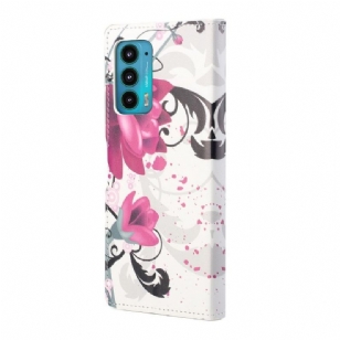 Housse Motorola Edge 20 Fleurs de lotus