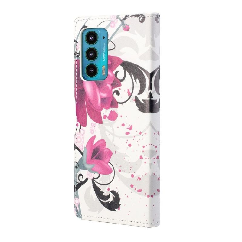 Housse Motorola Edge 20 Fleurs de lotus