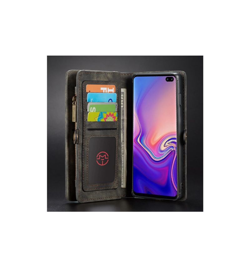 Samsung Galaxy S10 - Coque et étui portefeuille 2-en-1 - Noir