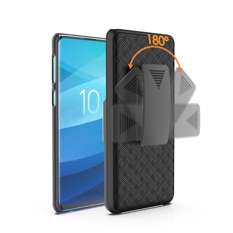 Samsung Galaxy S10 - Coque intégrale avec clip ceinture