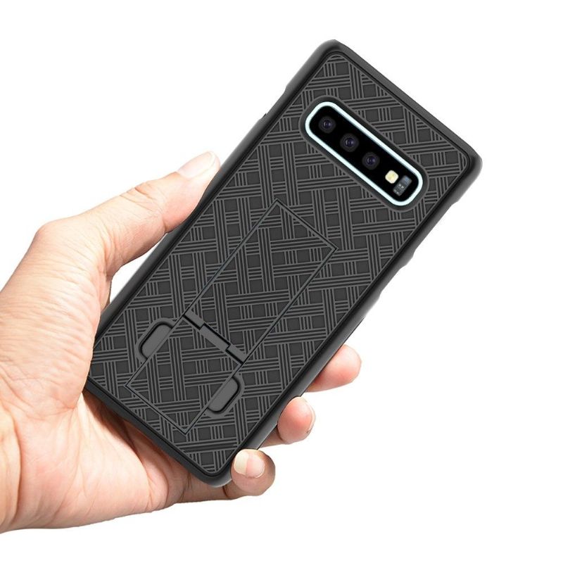 Samsung Galaxy S10 - Coque intégrale avec clip ceinture