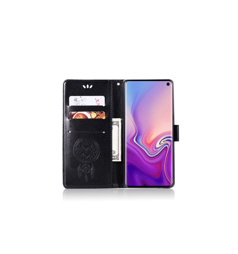 Samsung Galaxy S10 - Étui hibou attrape rêves