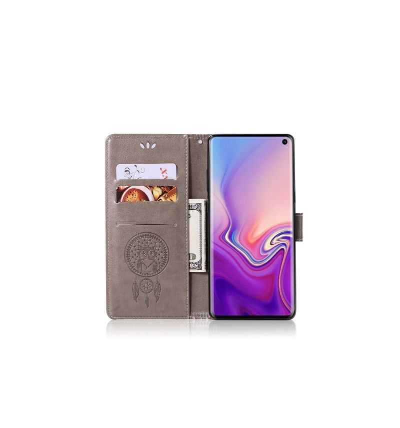 Samsung Galaxy S10 - Étui hibou attrape rêves